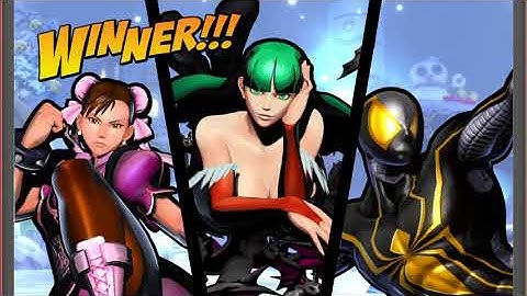 ULTIMATE MARVEL VS. CAPCOM 3 Morrigan, Spider Man, and Chun Li