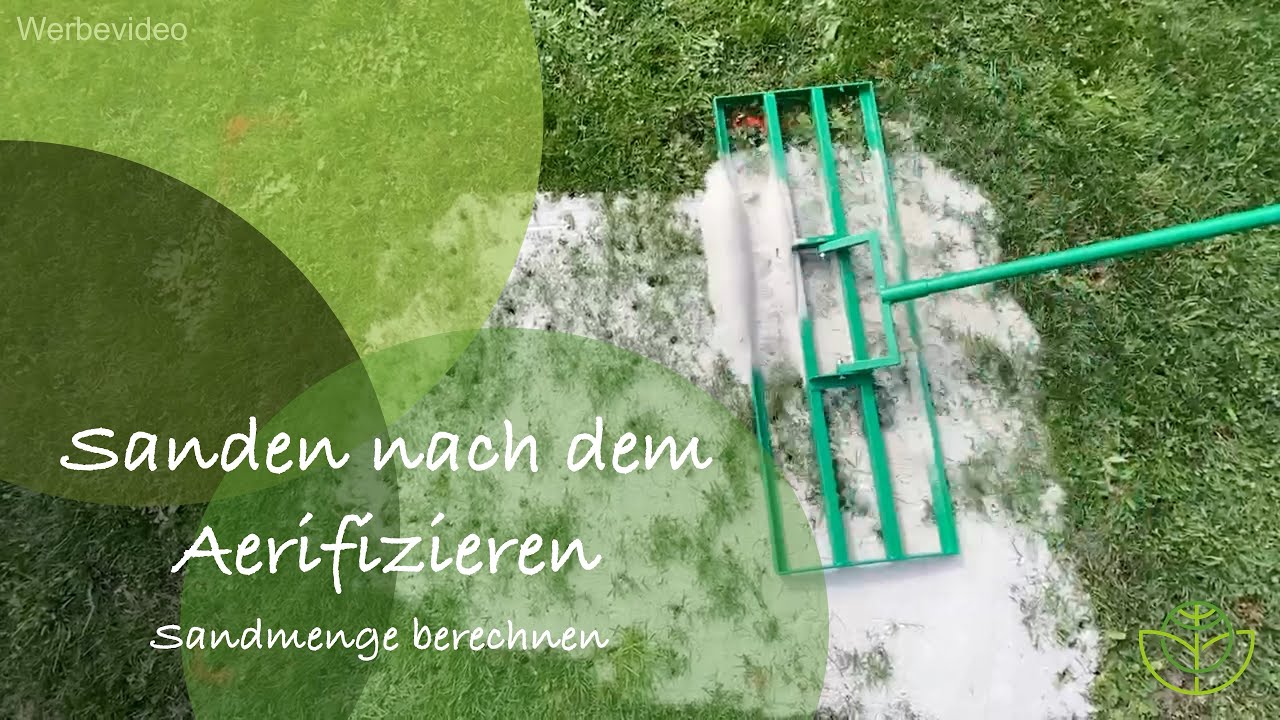 Rasen sanden nach dem Aerifizieren l Levelrake l richtige Sandmenge Rasen l nachhaltig Grün