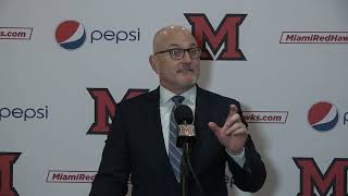Miami Hockey Head Coach Chris Bergeron & John Waldron 12-9 Postgame