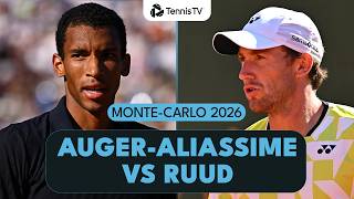 Felix Auger-Aliime Takes On Casper Ruud Monte-Carlo 2026 Match Highlights