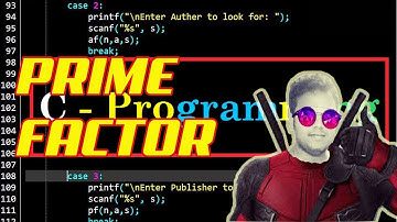 Prime Factor In C Program