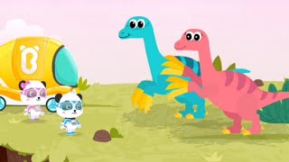 babybus little panda rescue help and take care of dinosaurs, learn about dinosaurs  kids games screenshot 2