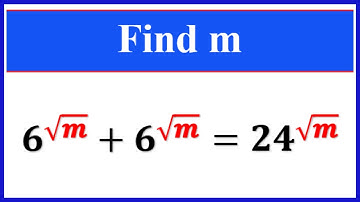 Nice Square Root Math Simplification | Find the Value of m
