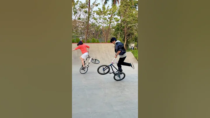 Ladki bhi stunt kar di aaj 😰 #youtubeshorts #viral #trending #yusufbmx #shorts #sport #cyclestunt