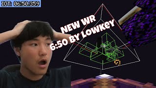 Pro Speedrunner reacts to NEW Minecraft Speedrun WR by Lowkey