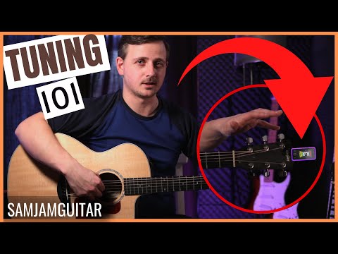 How To Tune A Guitar With a Clip on Tuner  For Beginners