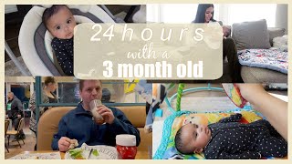 24 Hours with a 3 month old baby | Real Routine | 2022