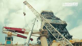 Naval engineering in action: crane dismantling onboard the Noble Voyager