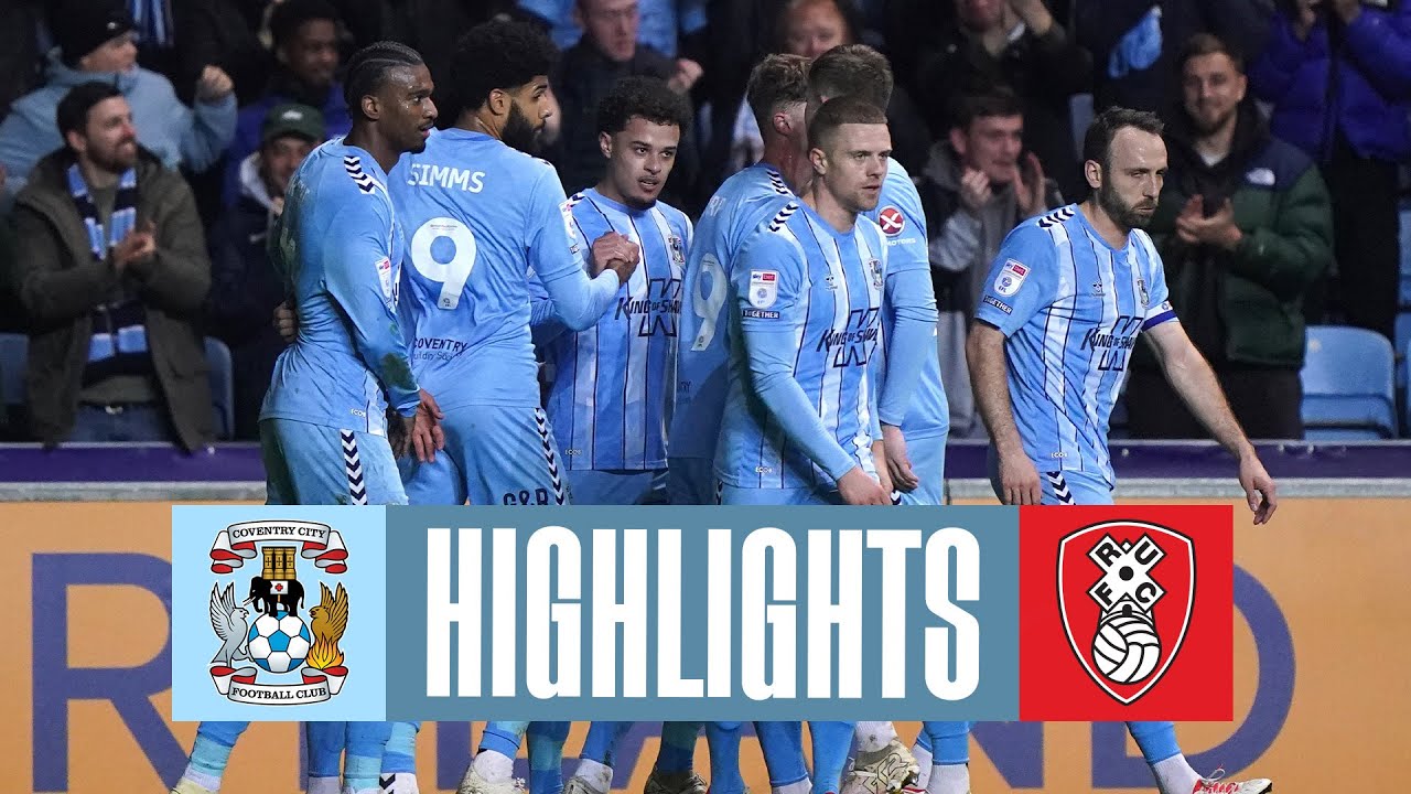 Video highlights for Coventry City 5-0 Rotherham