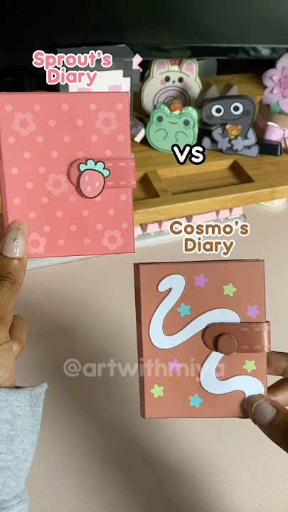 Sprouts’ Diary 🍓 or Cosmos’ Diary 🍫 #diy #dandysworld #cosmo #sprout #paper craft #shorts