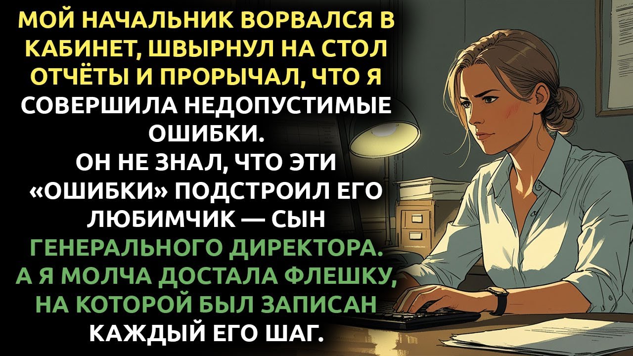 Сын директора ИСПРАВИЛ мои отчёты... но он не знал, что я всё записываю.