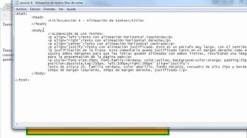Como crear paginas web: Leccion 4 - Alineacion de textos