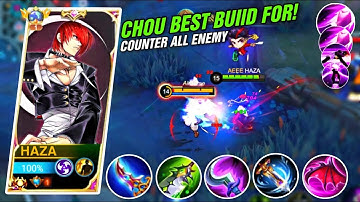 CHOU BEST BUILD 2023 FOR COUNTER ALL ENEMY IN GAME!! (MUST TRY) CHOU NEW META GAMEPLAY - MLBB