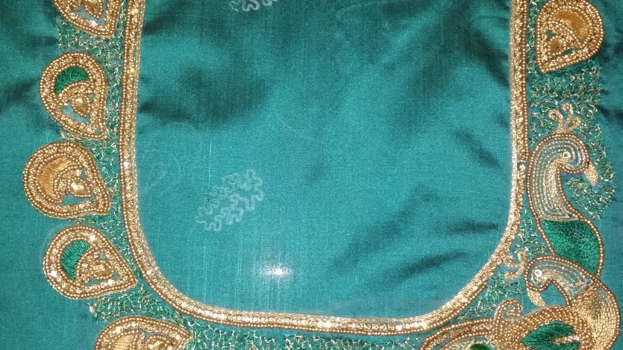 My simple sleeve design| elbow sleeve design with aari work