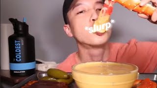 mukbangers consuming to much sauce for 3 minutes straight