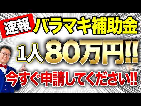 【速報】一人80万円貰える「超ヤバい補助金」が遂に登場！！個人事業・経営者の方は今すぐ申請してください！！