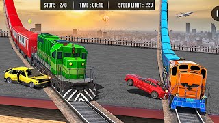 Uphill Train Track Simulator - Level 11 Using New Train
