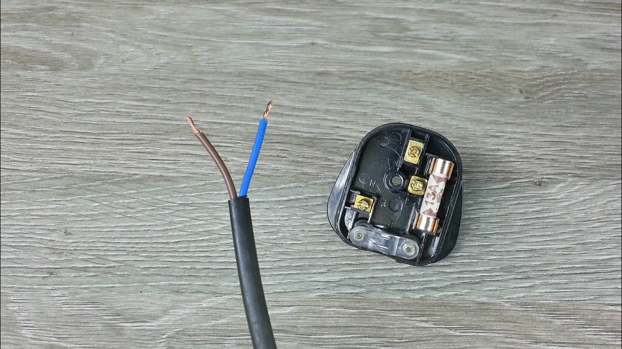 How to connect 3 pin plug with 2 wires - YouTube