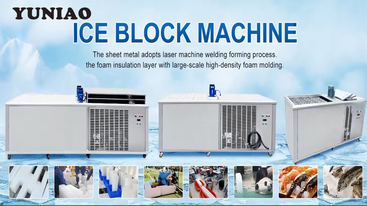 Commercial 1 ton per day ice brick machine Block ice maker ice block ...