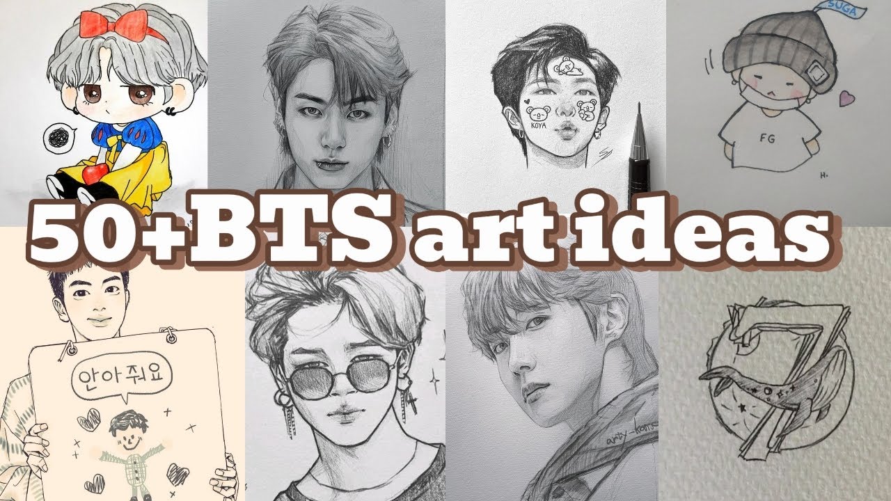 🎨💜 "50+ BTS Art Ideas That’ll Make Every ARMY Say WOW!" ✨🖌️