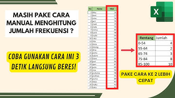 TERCEPAT❗ Cara Menghitung Jumlah Rentang Nilai di Excel - Dengan Rumus menghitung Frekuensi