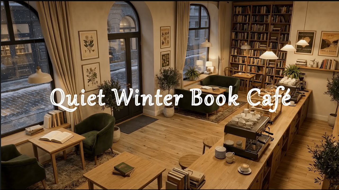 Quiet Winter Book Café ❄️📖 | Smooth Jazz for Reading & Focus