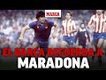 Los aficionados del Barça recuerdan a Maradona I MARCA