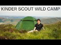 Kinder scout summer wild camp  peak district
