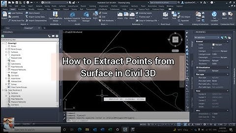 How to Extract the Points from Surface in Civil 3D || Points from Surface Contours