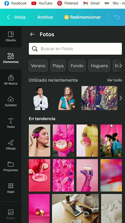 Cómo buscar fotos de archivo para tus diseños en Canva