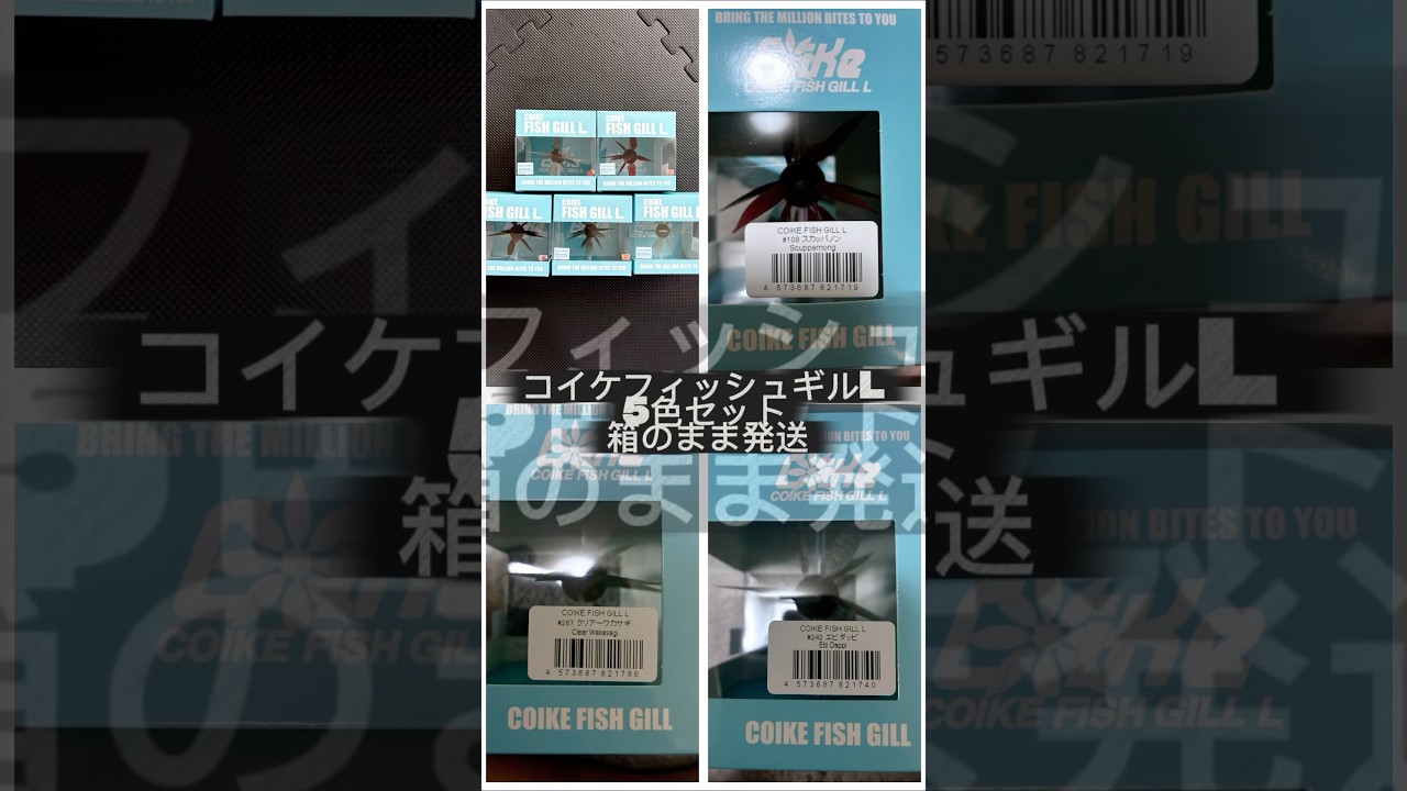新品未開封】ハイドアップ コイケフィッシュギルL 5色セット 箱のまま