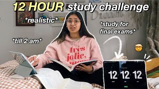 12 HOUR STUDY CHALLENGE 📚😩 *realistic*