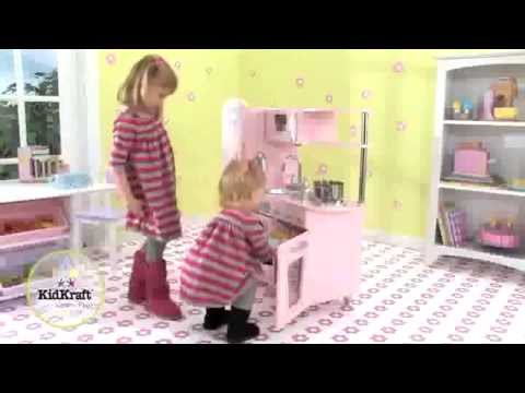 Kidkraft rosa retro küche 53179 youtube