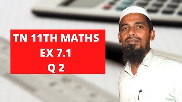 TN 11th standard maths|unit 7 | exercise 7.1 Q 2 |Matrices & Determinants |