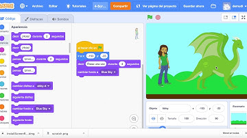 Scratch 4 Nuevo escenario, objetos aparecen y se ocultan