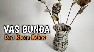 Cara Membuat Vas Bunga Dari Koran Bekas-Newspaper Craft