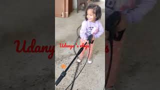 Udanya Washing Car Daughter My Pride