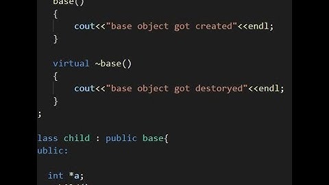 Virtual Destructors | C++ | Memory