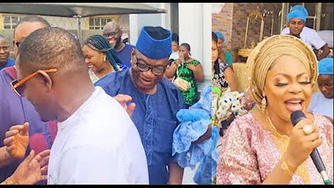 Actress Shola Kosoko Sings to Praise God at Her Son's Naming Ceremony as Her Husband Gets Shy.