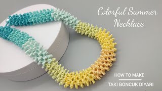 RENKLİ TREND YAZ KOLYESi YAPIMI / COLORFUL TREND SUMMER NECKLACE MAKING /diy