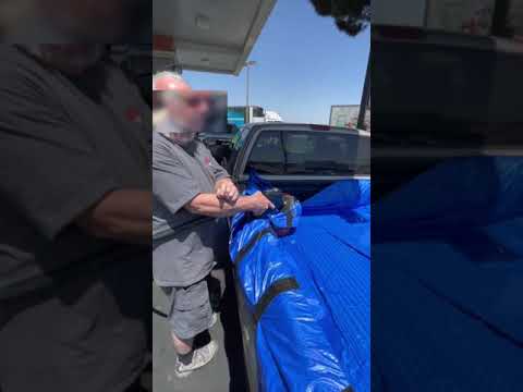 Dangerous Act: A guy filling up his truck bed with gasoline - Las Vegas, NV - May 28th, 2021