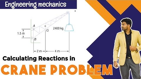Equilibrium of rigid bodies CRANE Problem | Support Reactions | Engineering mechanics | TAMIL