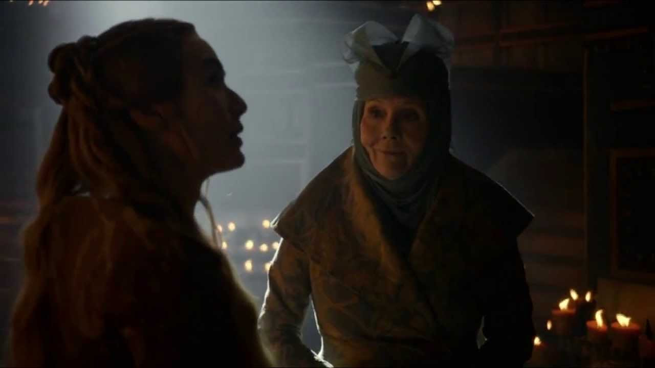 S3E4 Game of Thrones Joffrey tours Margaery around Cersei and Lady Olenna talking