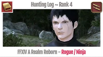 FFXIV Hunting Log Rogue Rank 4 - A Realm Reborn