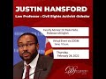 Bakersfield College Distinguished Speaker Series - Justin Hansford