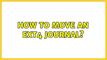 Unix & Linux: How to move an ext4 journal?