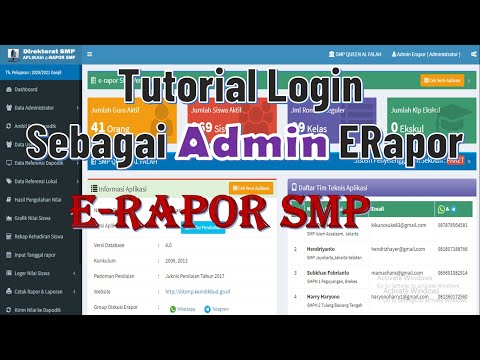 E-Rapor SMP -  Tutorial Login Sebagai Admin ERapor