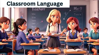 English Conversation | Teacher student | School Dialogue | #classroomlanguage #kidslearning