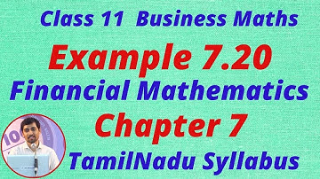 11th  Business Maths  Example 7.20 Financial Mathematics  Chapter 7 Types of annuities AlexMaths