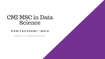 CMI Msc Data Science